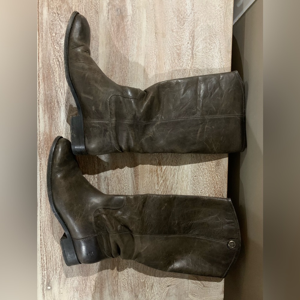 Frye Distressed Riding Boots